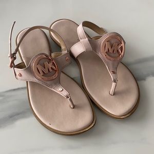 Michael Kors rose gold sandals